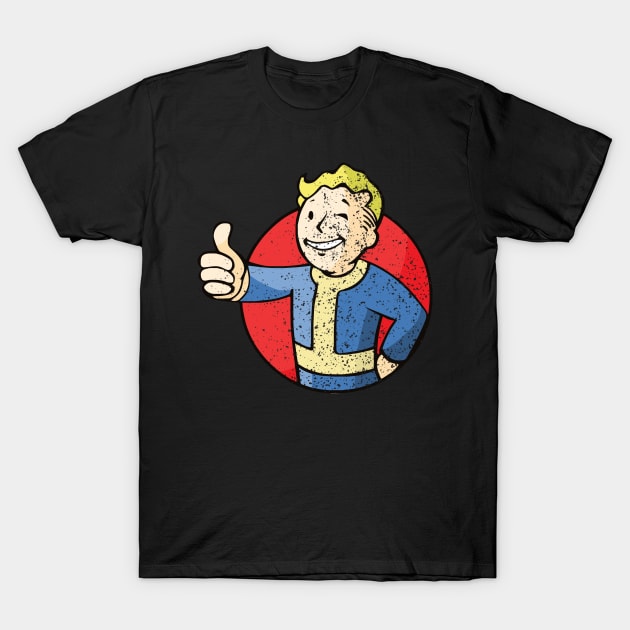 Distressed Vault boy T-Shirt by zuckening